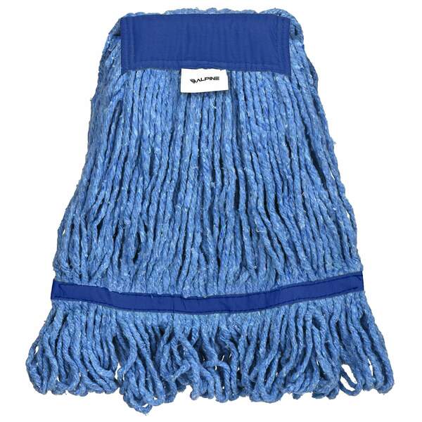 Alpine Industries 5in Head and Tail Bands Blue Loop End 32oz Cotton Mop Head, Blue ALP302-03-5B